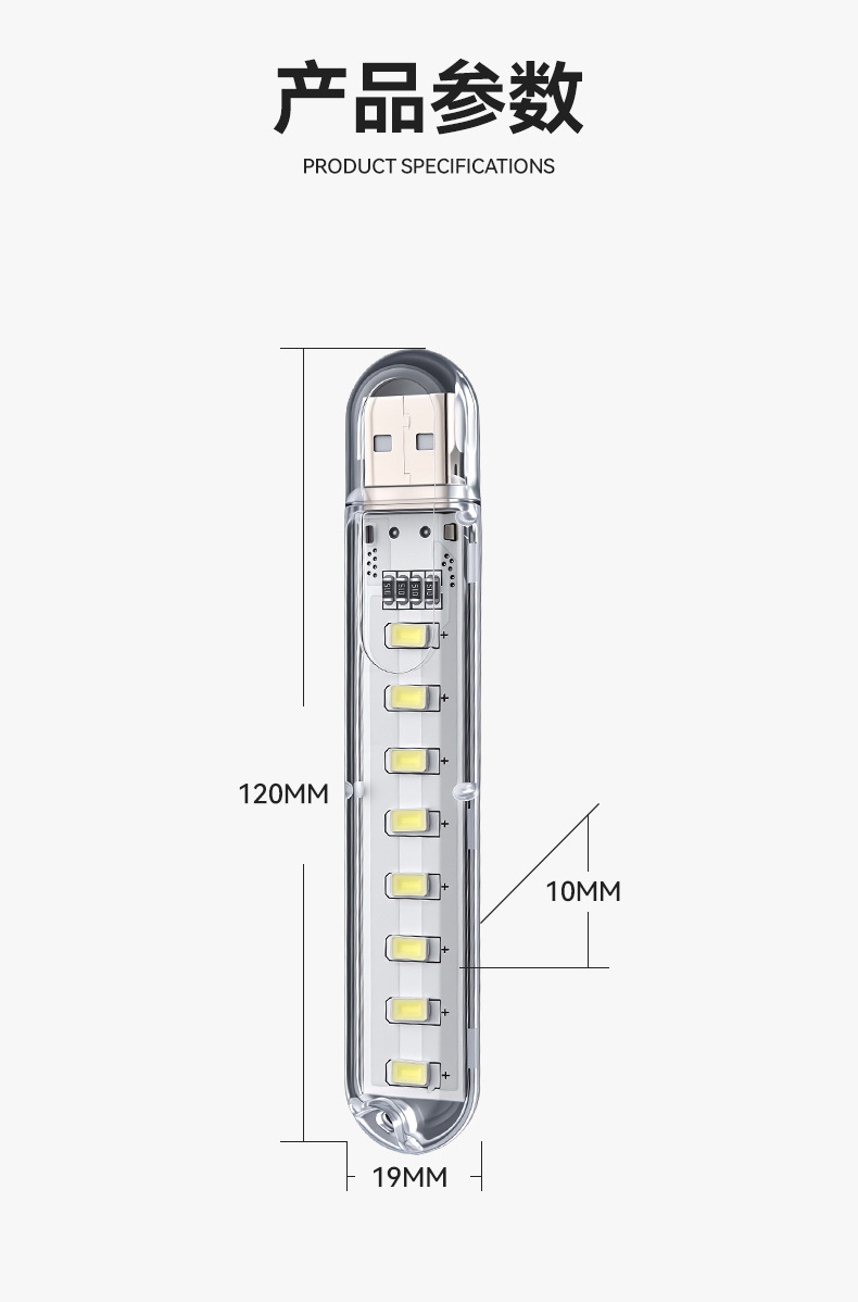 USB night light 3LED高亮8灯USB灯16灯小夜灯24灯露营灯学生宿舍