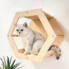 Wooden cat climbing rack cat ladder cat house apartment cat furniture wall -mounted cat nest climbing wall steps cat toy