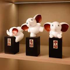 BeeHani Creative Nordic Elephant Ornament Living Room TV Stand and Bar Cabinet Entrance Modern Home Decor One-Time Shipment