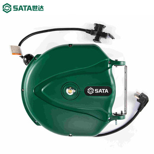 Shida wire winding reel telescopic three-core wire reel electric drum cable reel wire 10 meters 15 meters 98025 98026