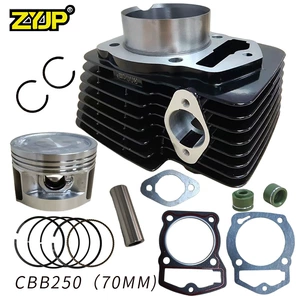 CBB250 Cylinder Piston Suitable for Motorcycle Zongshen CBB250 WELS Large Cylinder Diameter 70mm Cylinder Piston Pin