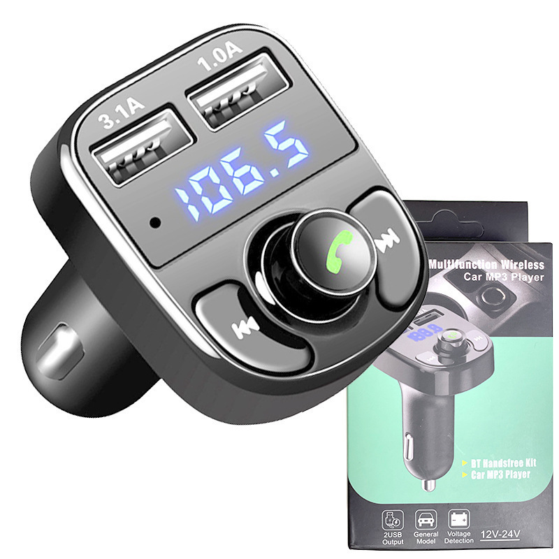 X 8車載bluetooth受信機充電器ロスレス音質fm送信機カード車載mp3 bluetoothプレーヤー|undefined