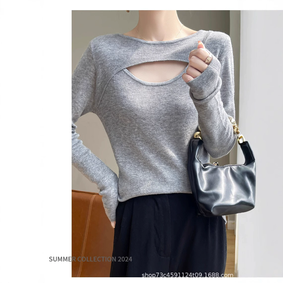 Весенний и летний французский вязаный женский нишевые дизайнерские чувства