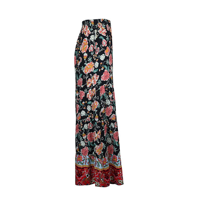 Printed Large Flare Wide Leg Pants_voghion.com