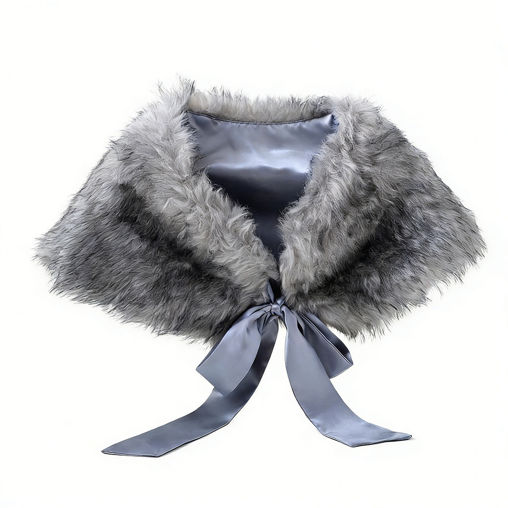Una pieza de entrega de la niña chal 2024 nueva ropa para niños moda estilo coreano chal peludo accesorios para niños