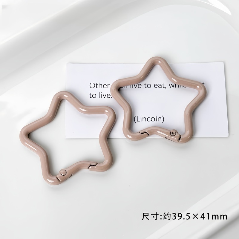 烤漆彩色五角星金属弹簧扣包挂钥匙扣头串珠手工diy材料饰品配件|undefined
