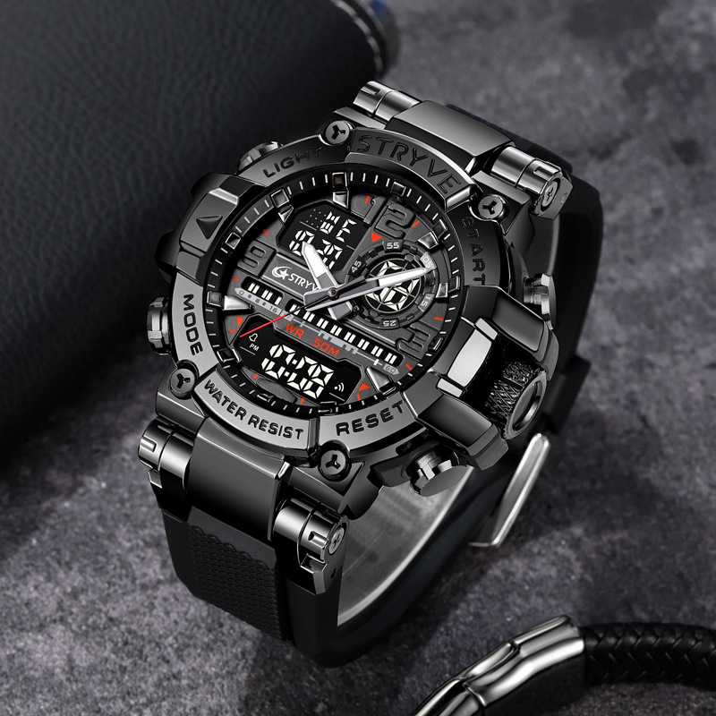 STRYVE estudiante juvenil deportes reloj electrónico Samurai luz nocturna Moda reloj multifuncional entrega de una pieza