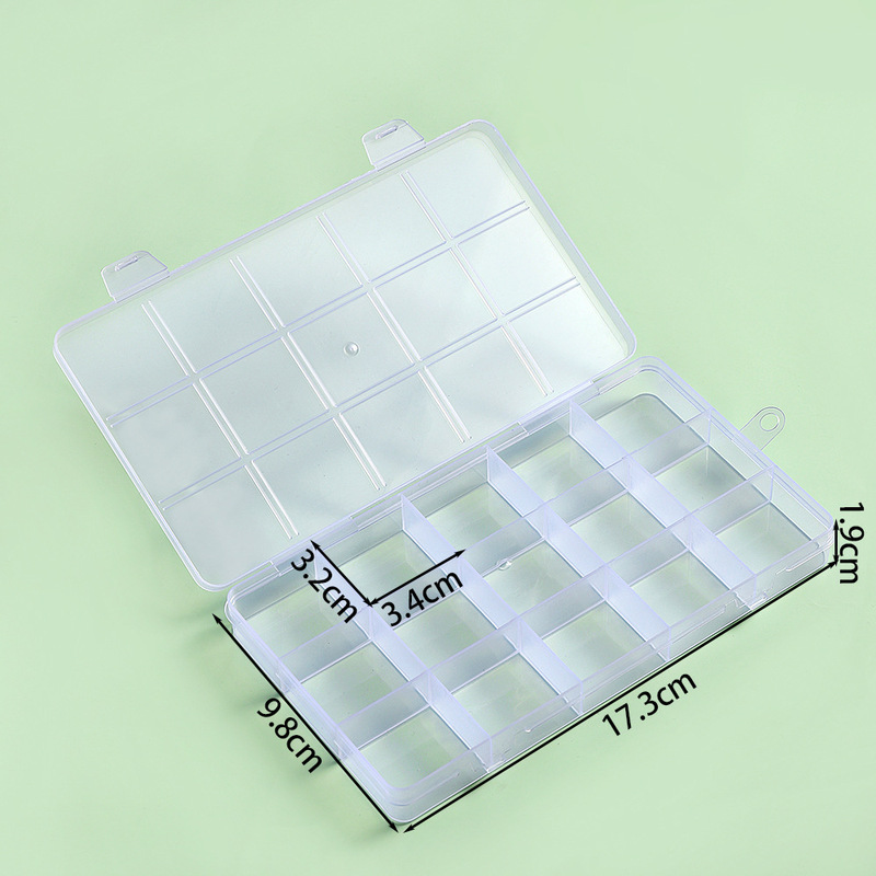 多種類の円形の四角形の透明なプラスチックの箱は取り外し可能です。|undefined