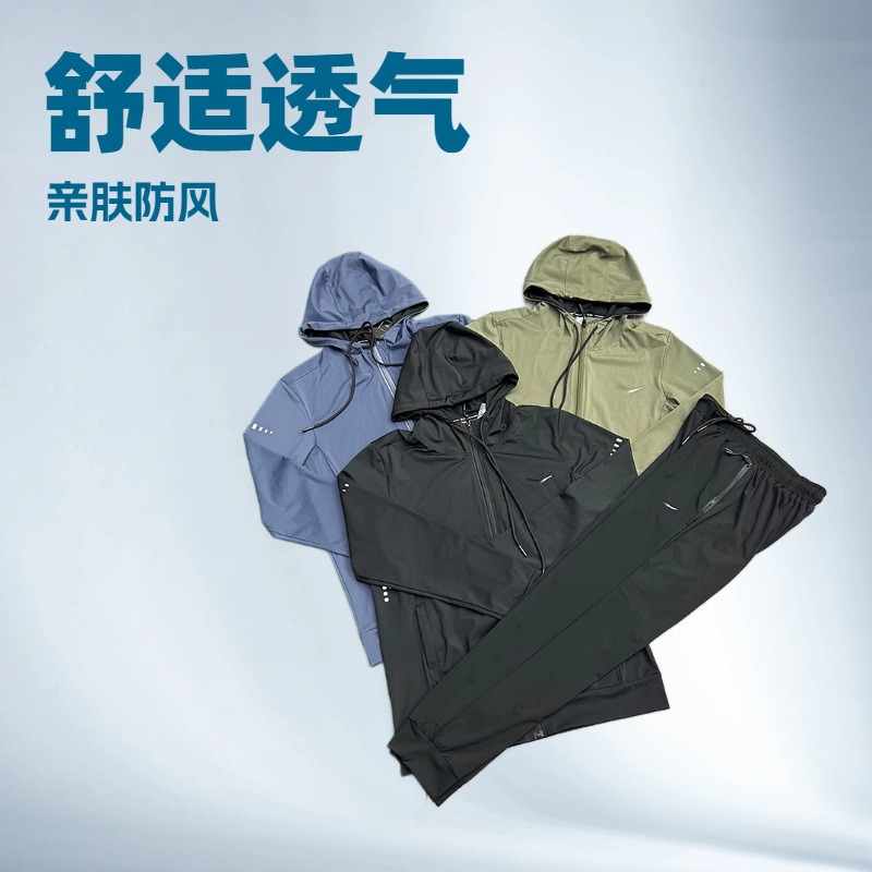 Bulk spot deportivo elástico fitness manga larga chaqueta encapuchada hombre otoño invierno rápido correr ropa de ocio al aire libre