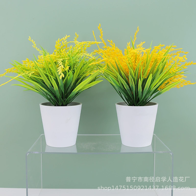 Новый симулятор пшеничных колосьев риса искусственные цветы риса в горшках пластиковые цветы