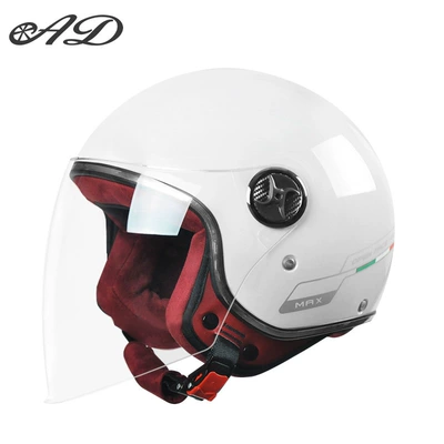 and Women, Universal High-Value Safety Helmet, Motosiklet kaskı (dəbilqə) - 3c-certification-harley-white-anti-fog-long-mirror-thickened-suede-velvet-new-gb-class-a