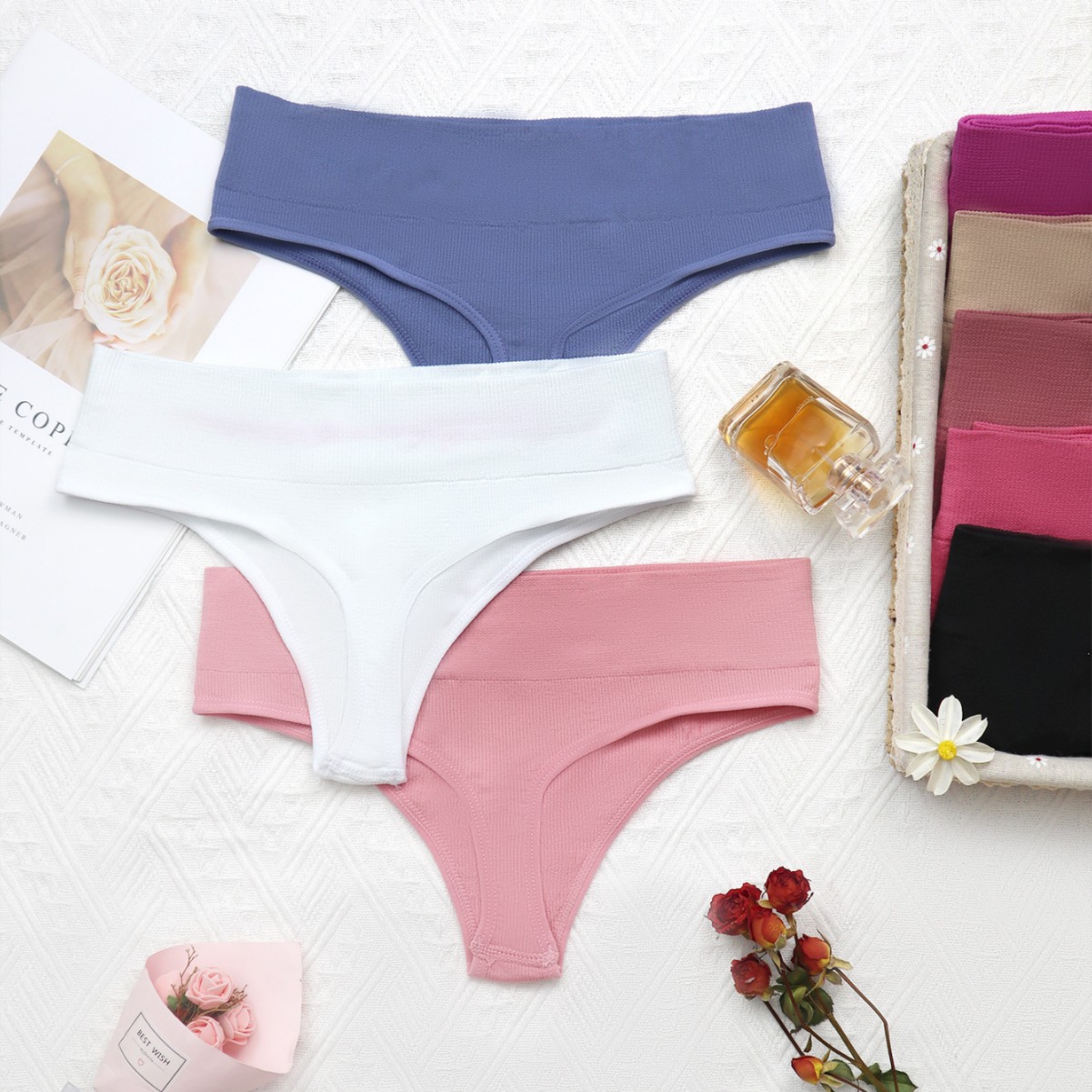 Nuevos pantalones en T de cintura baja para chicas sexy bragas de verano color sólido sin costuras bragas deportivas y de fitness comercio exterior transfronterizo