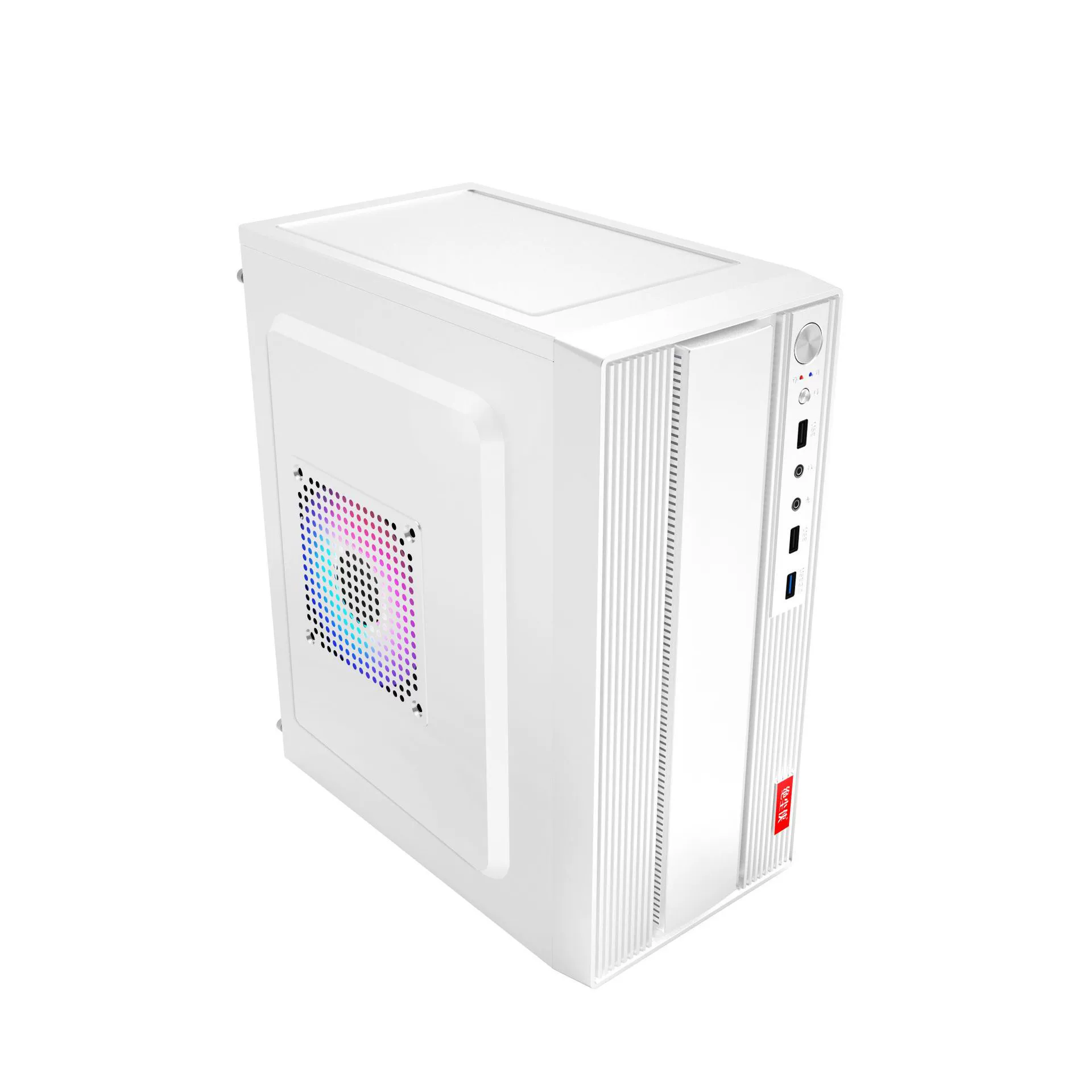 라이트 스트립 PC 케이스, 사이드 RGB 조명, mATX 및 mini-ITX 호환, 듀얼 USB 포트
