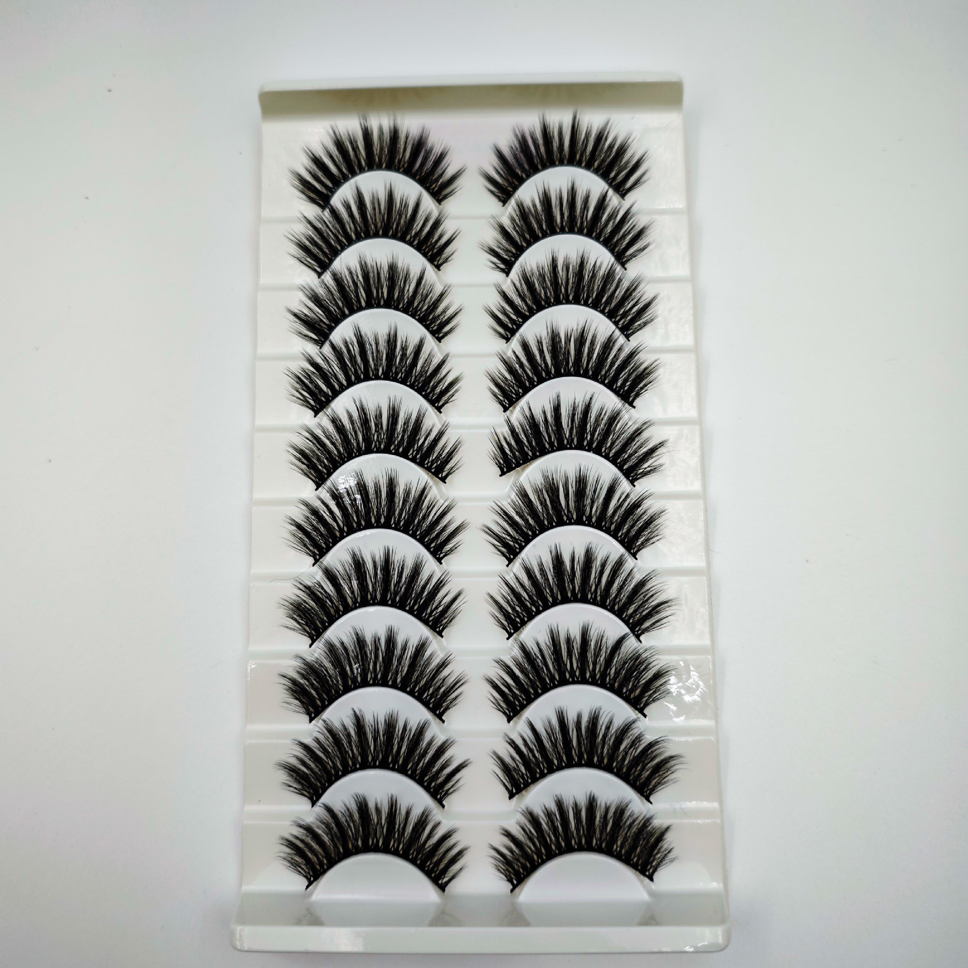 热推10对欧美假睫毛整条自然浓密舞台妆黑硬梗一片式眼睫毛批发