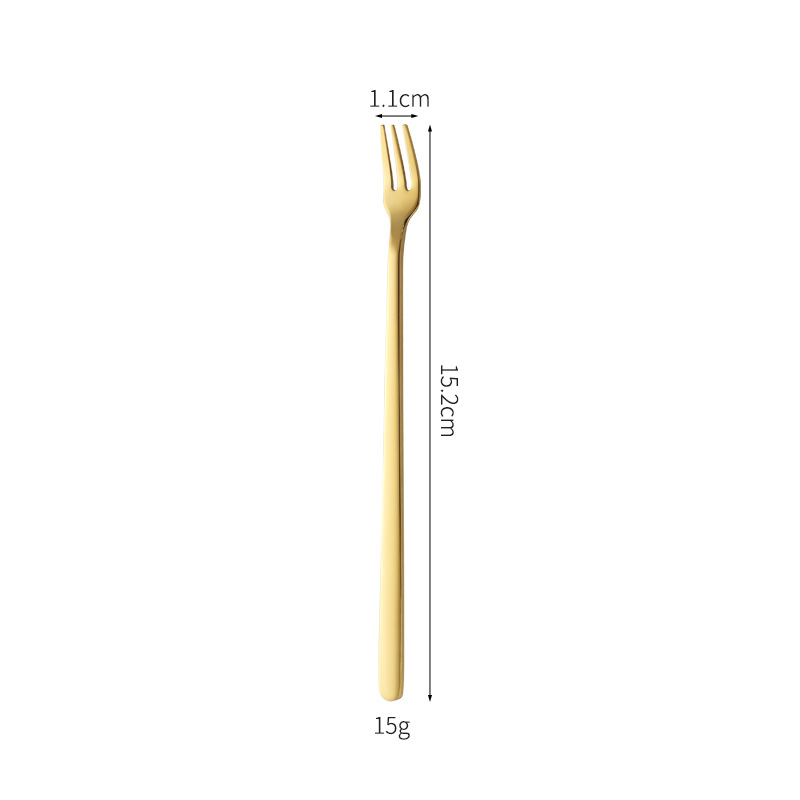 304-15cm 스퀘어 헤드 포크(골드)