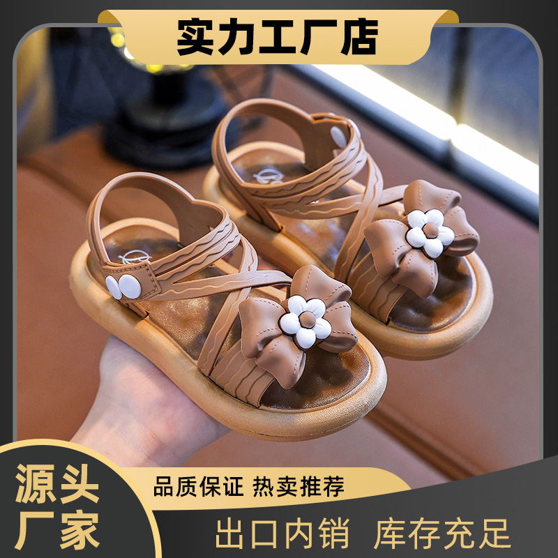 Sandalias de niñas de verano exportación de bebés comercio exterior al por mayor comercio electrónico zapatos de hebilla para niños pequeños princesas