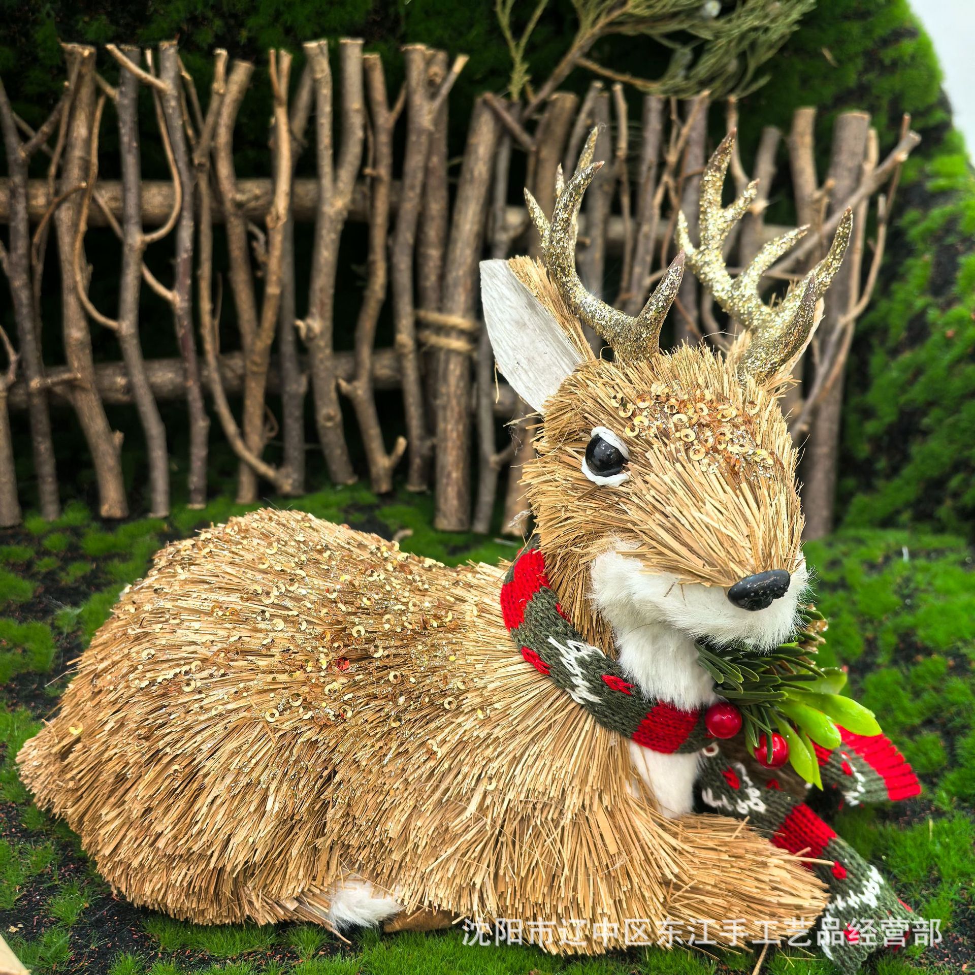 Decoración de ciervo navideño, adornos lindos, exquisitos recuerdos, simulación de alces, decoración de escritorio de ventana navideña, accesorios