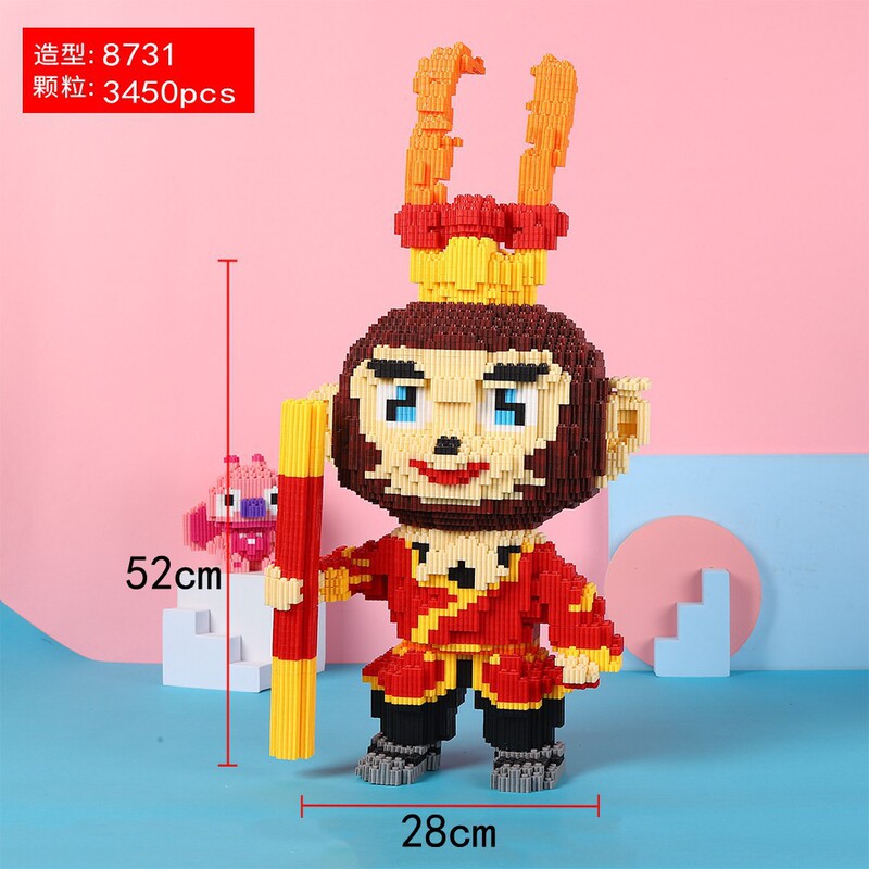 财神爷立体拼图品牌IP积木玩具益智儿童玩具拼装积木财神模型摆件|undefined