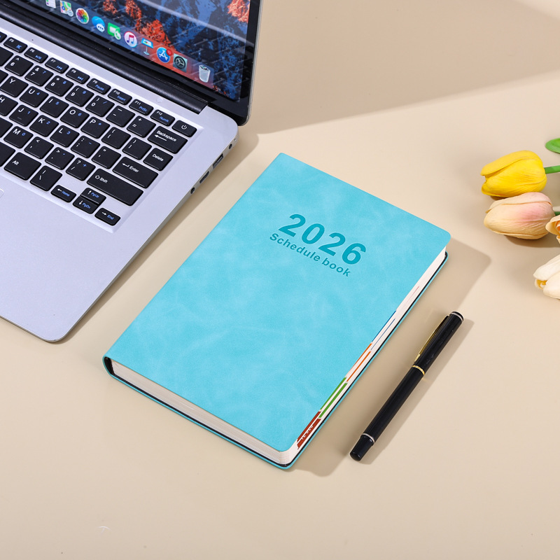 2026 nuevo calendario transfronterizo calendario inglés cuaderno de notas cuaderno de notas plan diario manual de eficiencia cuaderno