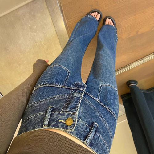 Pear-shaped figure women's micro-waist wide-leg trousers, new autumn fashion, loose and flattering hip-hiding long pants for plus-size sisters