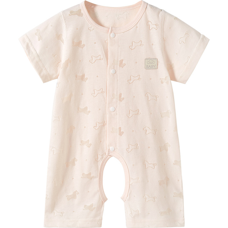 Mono de bebé de verano, fino, de manga corta, con abertura en la entrepierna, conjunto para recién nacido, pelele de verano unisex, ropa de bebé. image 6