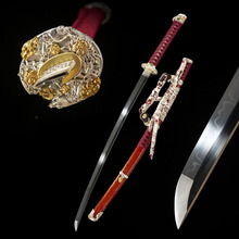 外贸批发太刀手工T10钢一体长刀东洋居合龙泉市刀剑taichi未开刃