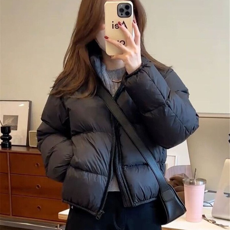 Off-Season Short down Cotton Jacket for Women Winter 2025 Petite Thick Korean Style Puffer Coat Cotton-Padded Jacket