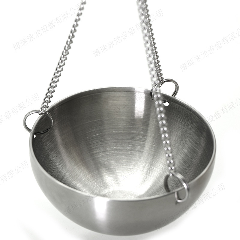 Comercio Exportación de acero inoxidable aromaterapia tazón redondo 12CM aceite esencial tazón de fuente de vapor seco tazón de aceite esencial para sala de sauna