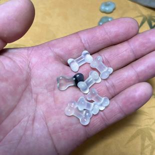 Natural Jadeite Jade Deer Bone Small Bone Pendant Handmade DIY Fashion Accessory Dog Pendant Jade Bone