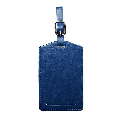 Manufacturer portable soft leather label airplane boarding pass with customizable LOGO solid color PU leather luggage tag wholesale