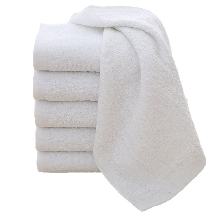 Algodón toallas cuadradas hotel hotel KTV aviones toallas de cocina al por mayor toallas pequeñas engrosadas logotipo personalizado toallas cuadradas blancas