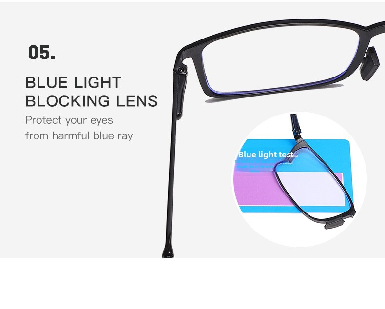 2023 Nuovo Export Metallo Full Frame Triangle Pen Cartridge Box Anti-luce blu per la generazione di specchi per anziani Gamba a molla per capelli Sguardi di lettura_voghion.com