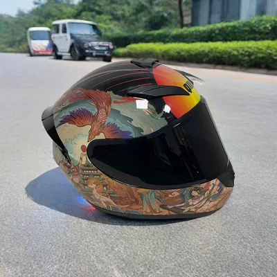 Motosiklet kaskı (dəbilqə) — Vehicle and Motorcycle Riding Safety Helmet - retro-dunhuang-black-lenses-l-head-circumference-57-58-weight-60-65kg