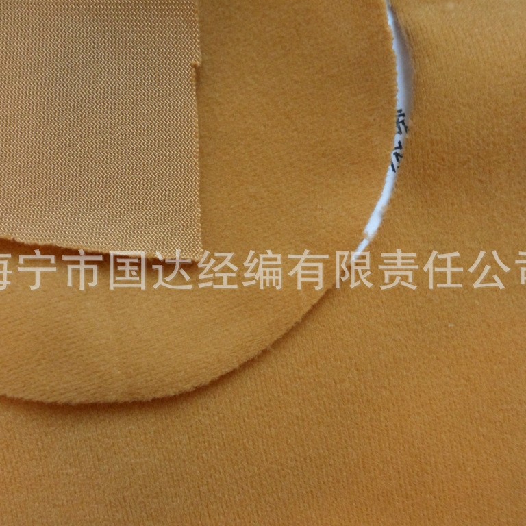 厂家供应 高克重高密度拉毛圈绒布 经编边纶布圈绒