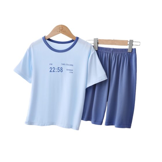Children's Pajamas Summer Modal Short-sleeved Shorts Set Boys and Girls Thin Home Clothes