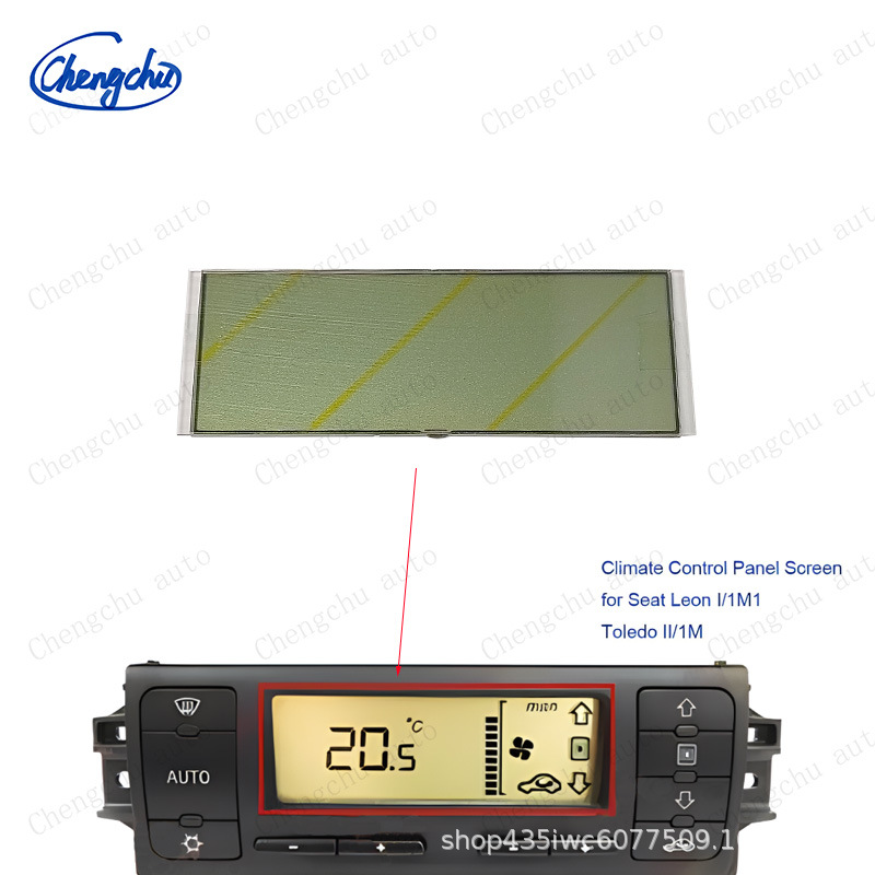 Air Conditioning Control Lcd Display Screen Suitable for Acc Units of the Seat Leon Toledo 2000-2005 Models