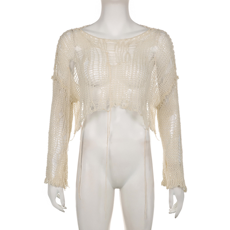 Street Style Distressed Woolen Pullover Image 5