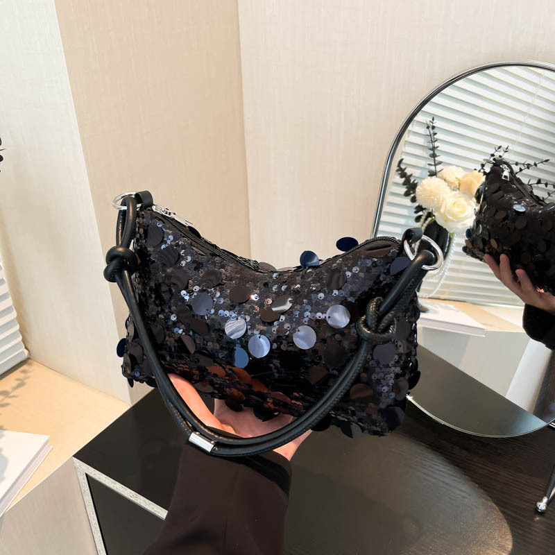 Moda brillante sequinilla temperamento hombro brazo bolso 2024 moda nuevo bolso de mano personalidad moda bolso de mujer