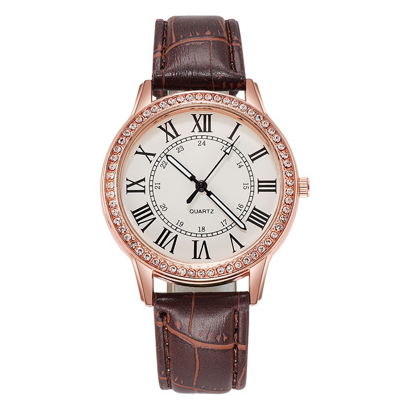 Reloj de mujer nuevo estilo simple incrustado en diamantes luminoso retro reloj de mujer cinturón reloj de cuarzo fabricante