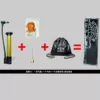 Package 7 (air pump + white and yellow net bag + 1 air needle + 1 ball bag