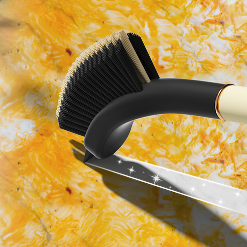 Multi-functional gap cleaning brush for home kitchen and bathroom, no dead corners, long handle soft bristle edge gap brush