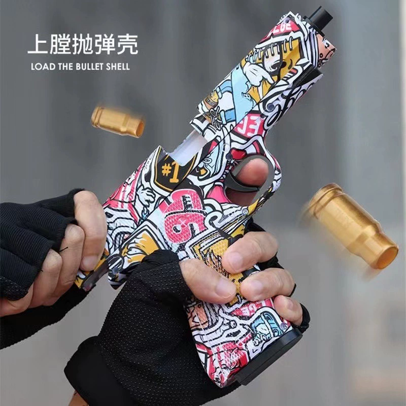 Glock Toy 1911 Colt Граффити Кожа Пистолет Моделирование Ручной Бросательный Панцирь Мягкая Пуля Ребенок Мальчик