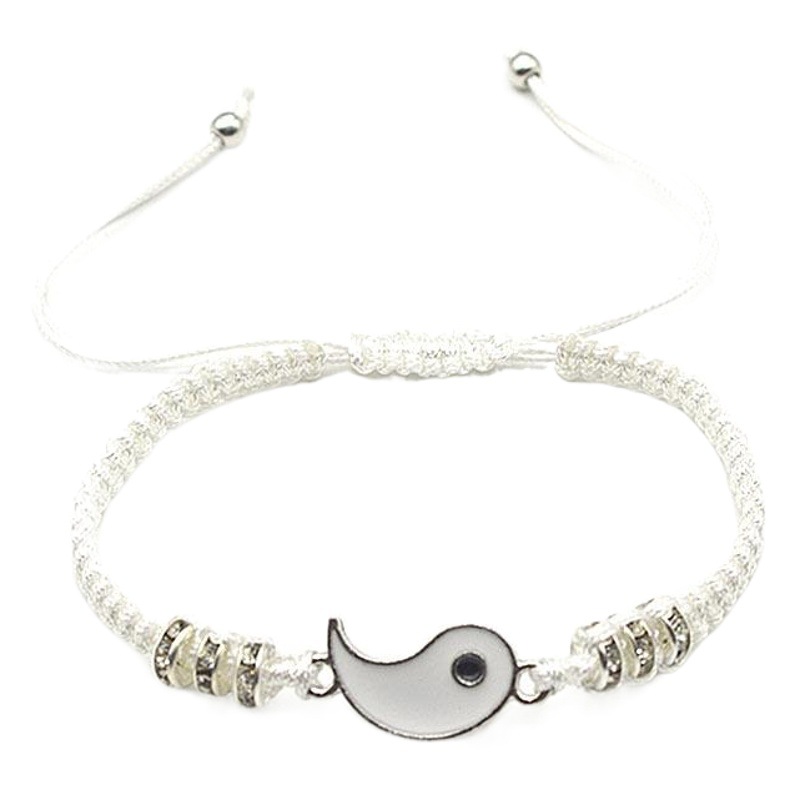 AliExpress transfronteriza especial popular aleación Taiji chismes tejida a mano pareja pulsera de fábrica al por mayor image 1