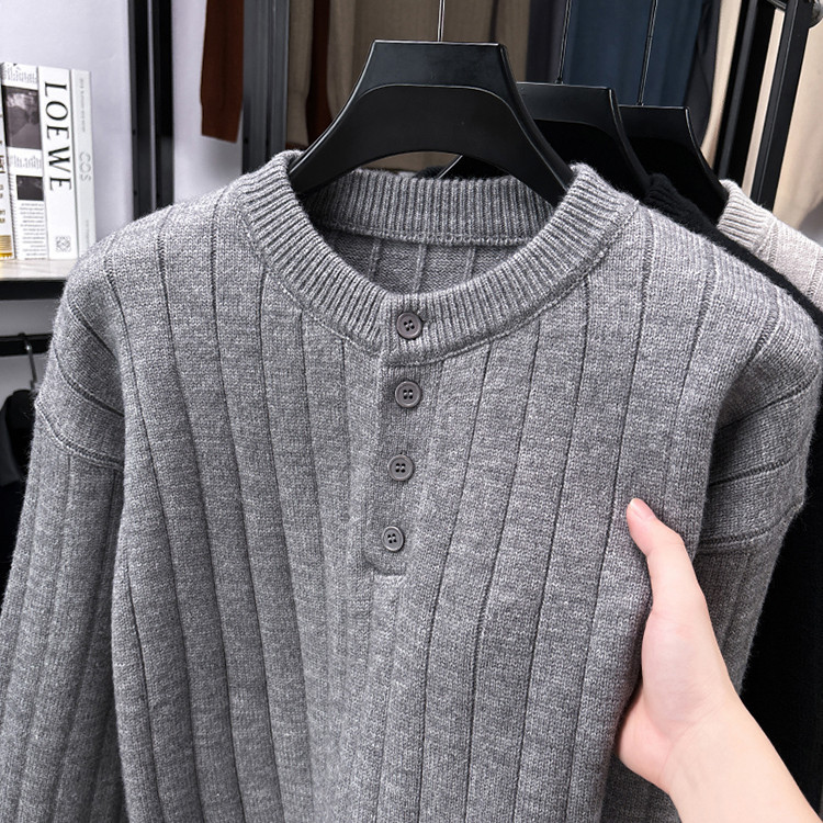 Comercio exterior invierno / otoño jersey de punto de moda americano perezoso hombre moda hombre suéter de punto relajado casual