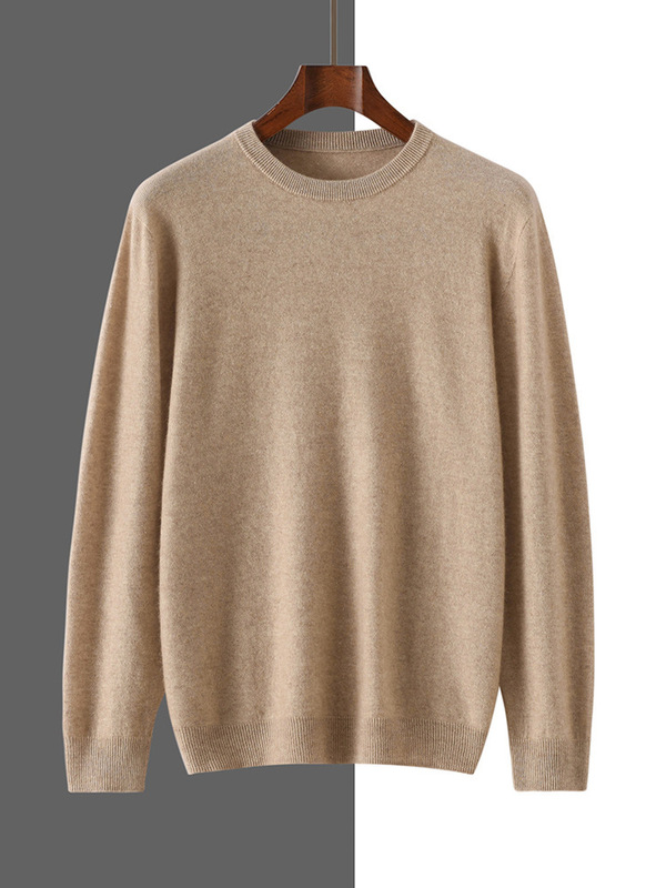 High-End Ready-To-Wear Cashmere 2025 Autumn and Winter New Men's Long-Sleeve Sweater, Round Neck, Comfortable, Versatile, Skin-Friendly, Loose and Fashionable