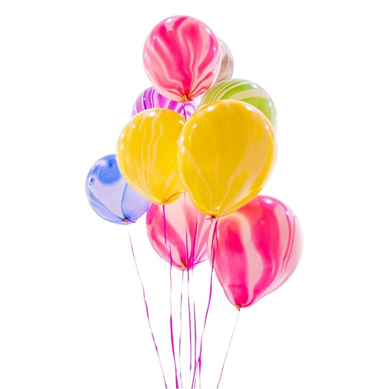 Boda cumpleaños decoración apoyos globo de látex al por mayor 10 pulgadas ágata globo celebración fiesta globo