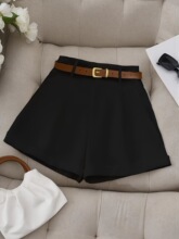 T 48930 Belt Matching Cargo Wide Leg Pants ���b���ѝ �羳��