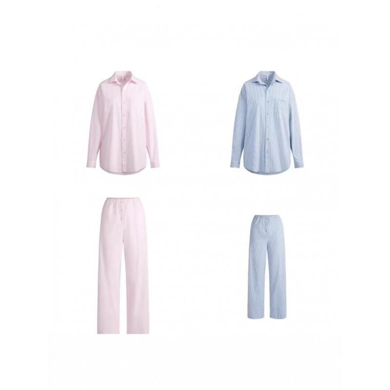 Skims Pink Striped Wide-Leg Pants Women's Summer 2025 New Loose Casual Pants for Outdoor Wear and Walking Skims Pink Striped Wide-Leg Pants Women's Summer 2025 New Loose Casual Pants for Outdoor Wear and Walking