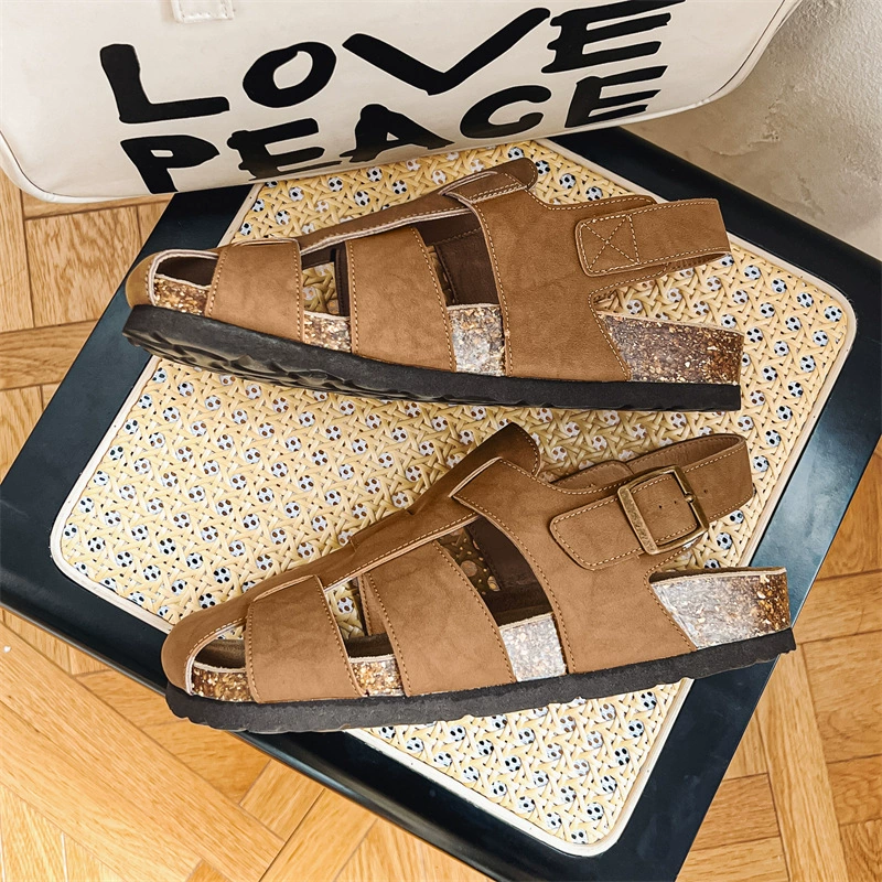 3503 Летние Birken Shouses 2024 Новые кожаные сандалии мужские туфли на улице пара повседневные спортивные римские туфли