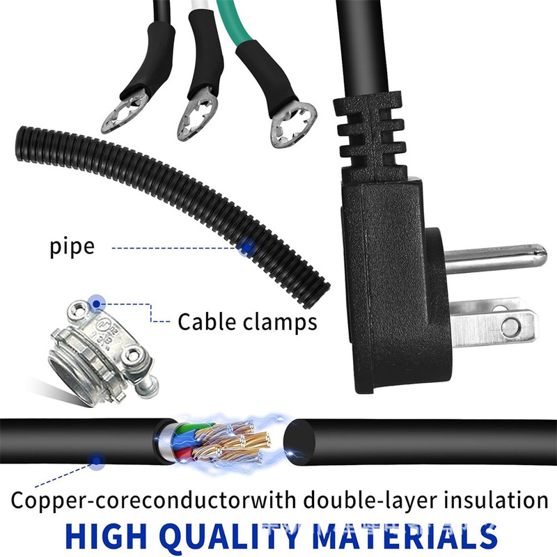 W11365014 Dishwasher Power Cord Replacement Kit for Whirlpool and Most Dishwashers, Three-prong Power Cord
